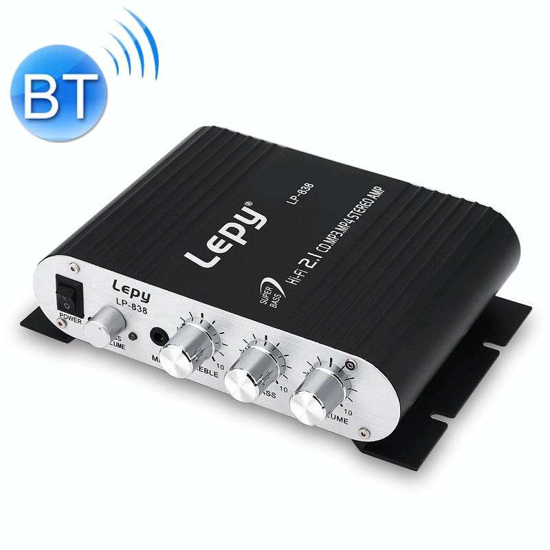 Car 2.1CH HIFI Subwoofer Amplifier Audio, Support MP3(Black)