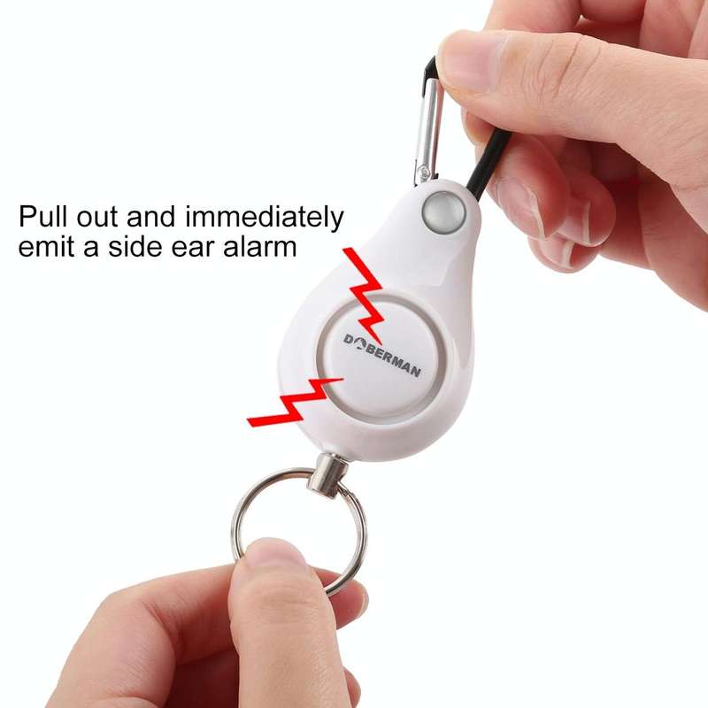 DOBERMAN Key-chain Personal Security Alarm Pull Ring Triggered Anti-attack Safety Emergency Alarm...