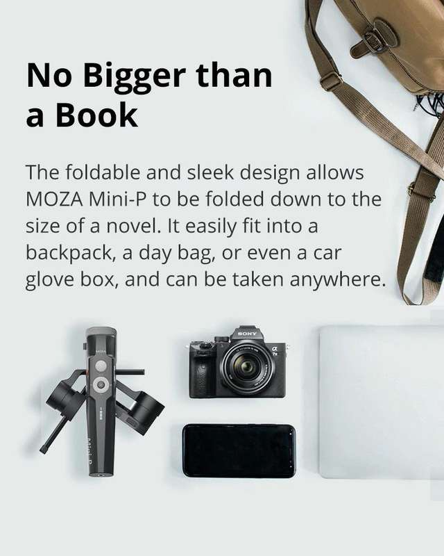 MOZA Mini-P 3 Axis Handheld Gimbal Stabilizer for Action Camera and Smart Phone(Black)
