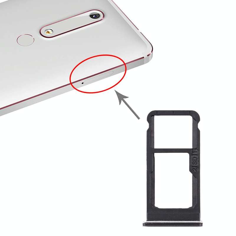 SIM Card Tray + SIM Card Tray / Micro SD Card Tray for Nokia 6.1 / 6 (2018) / TA-1043 TA-1045 TA-...