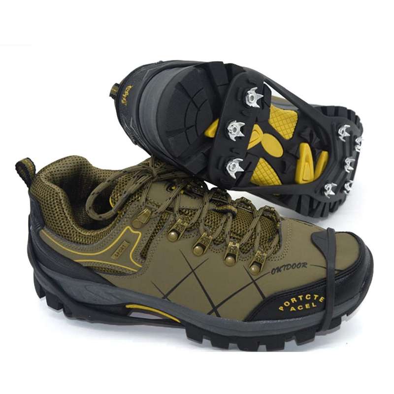 8 Teeth Ice Claw Outdoor Non-slip Shoes Covers for Ice Snow Ground, Size:M35-39(Black)