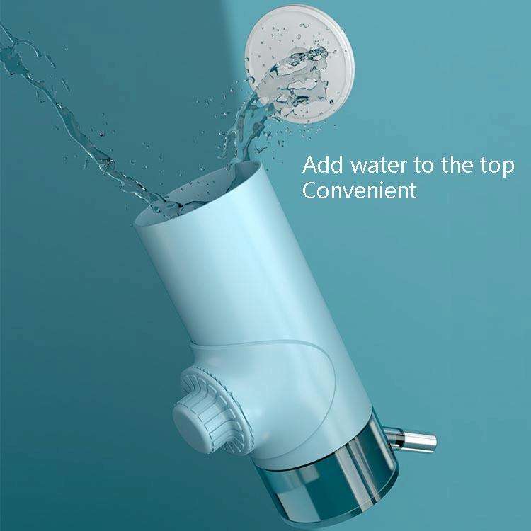 Pet Waterer Ball Feeder Hanging Dog Waterer Hanging Cage Pet Water Cup 700ML(Cherry Powder)