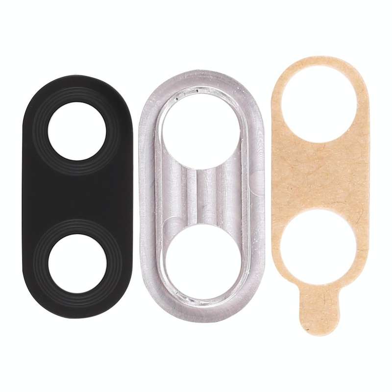 For Huawei Nova 3  10pcs Back Camera Bezel with Lens Cover & Adhesive (Silver)