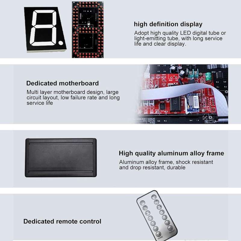 100?240V LED 0-99 Game Scoreboard With Remote Control for Basketball US Plug