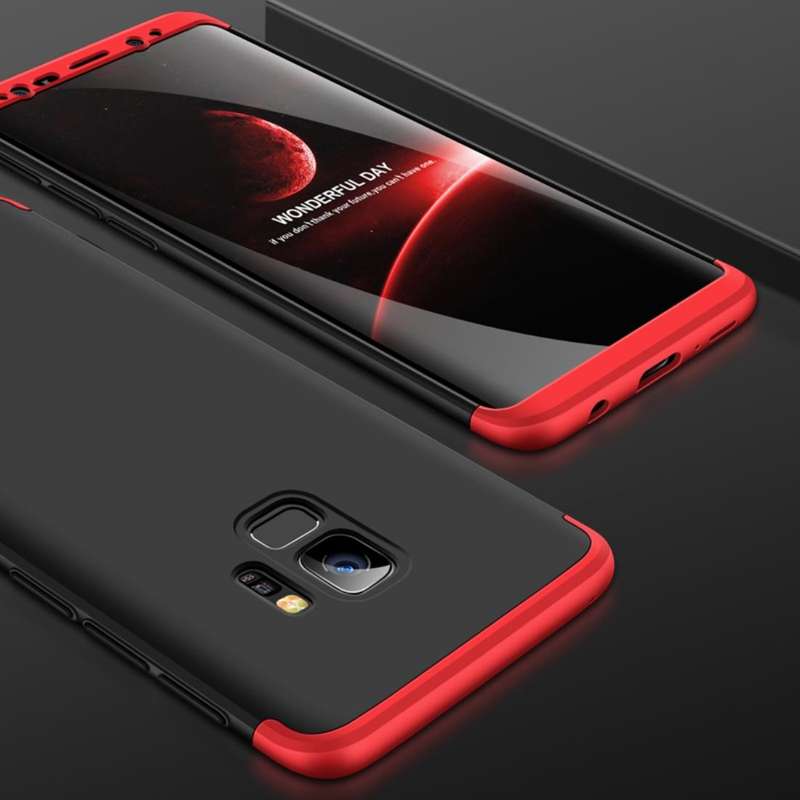 GKK for Galaxy S9 Three Stage Splicing 360 Degree Full Coverage PC Protective Case Back Cover (Bl...