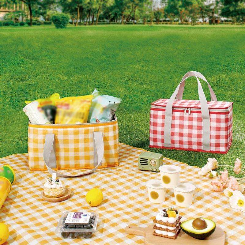 JY2209 Camping Moistureproof Portable Picnic Basket Set, Spec: Red White