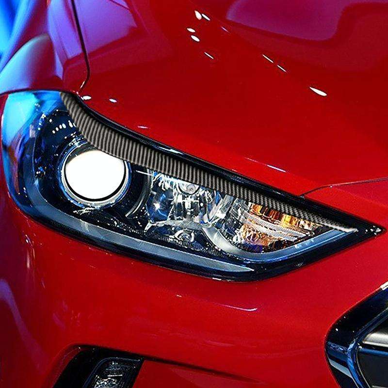 Car Carbon Fiber Light Eyebrow for Hyundai Elantra 2016-2018