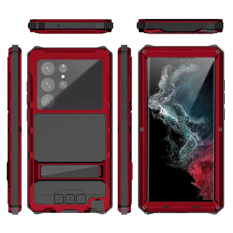 For Samsung Galaxy S22 Ultra 5G R-JUST RJ-56 3rd Gen Life Waterproof Dustproof Shockproof Phone C...