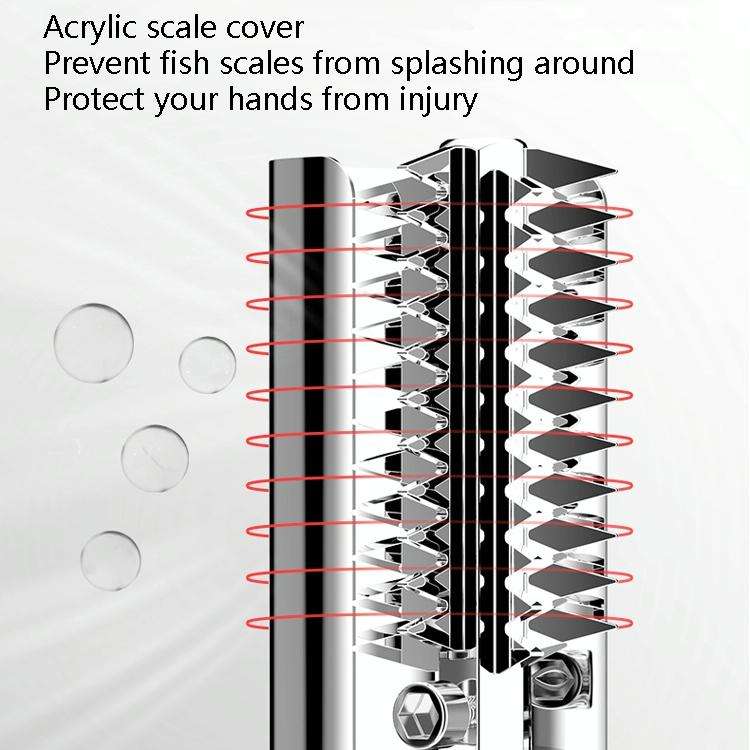 Electric Fish Scale Scraper Household Automatic Wireless Scraping Tool CN Plug Red Double Battery