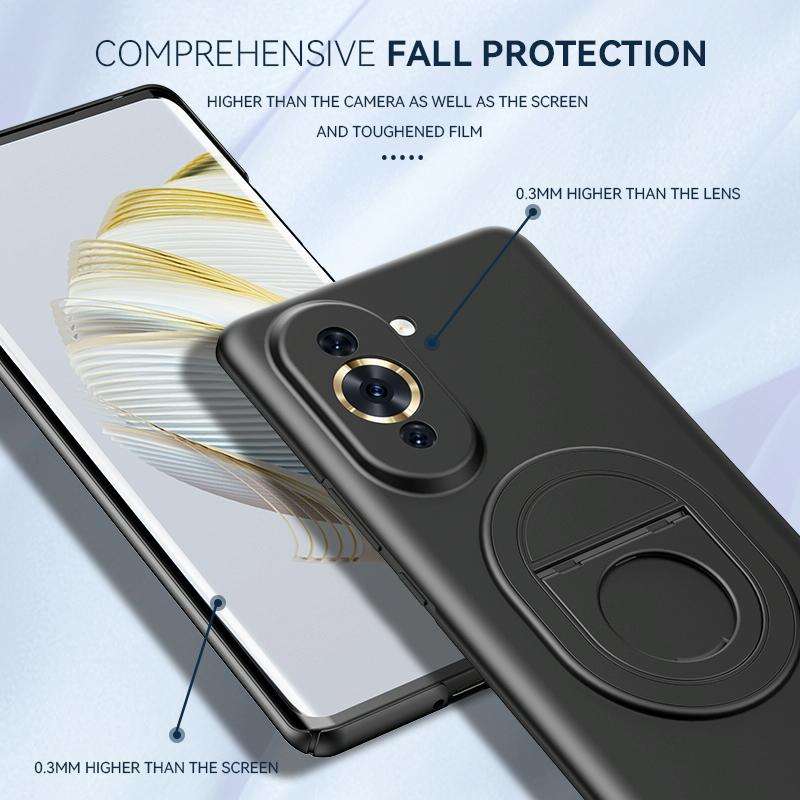 For Huawei Nova 10 Magsafe Hidden Fold Holder Full Coverage Shockproof Phone Case(Black)