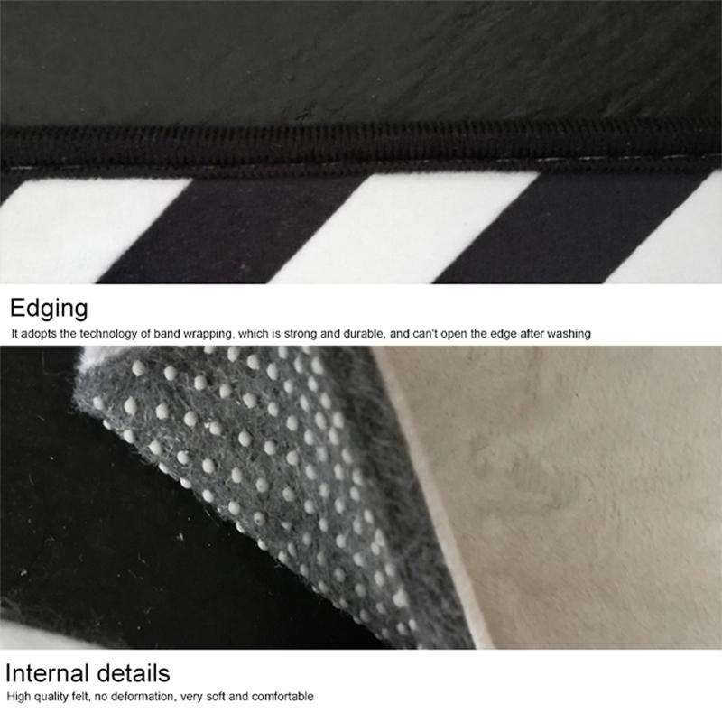 Luxury 3D Round Carpets Nordic style Pattern Rug, Color:Black Golden, Size:Diameter: 60cm