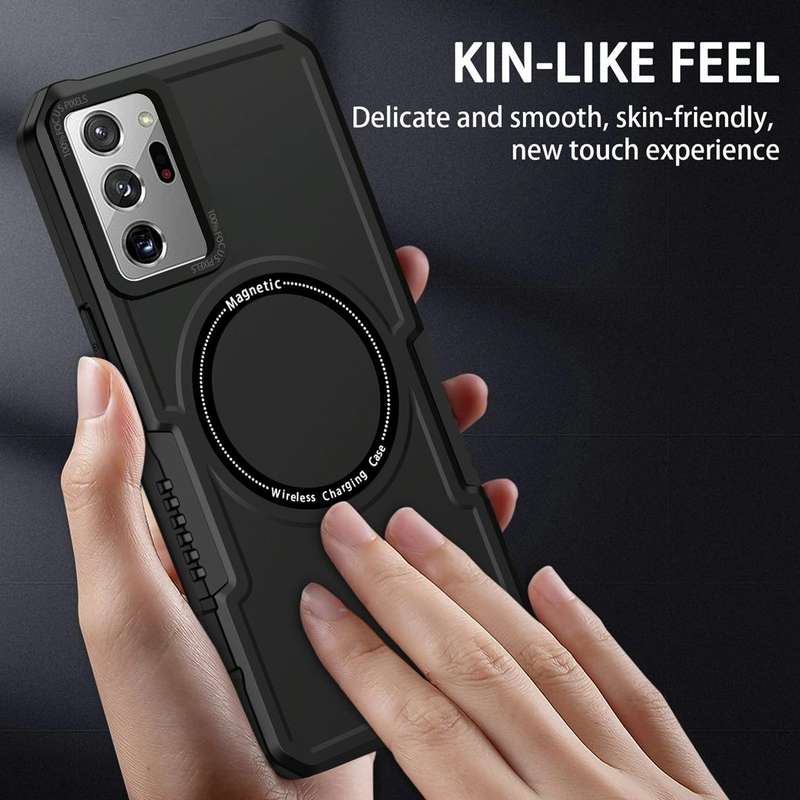 For Samsung Galaxy Note20 Ultra MagSafe Shockproof Armor Phone Case(Black)
