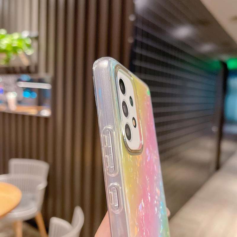 For Samsung Galaxy A73 5G Colorful Shell Texture TPU Phone Case(B5)