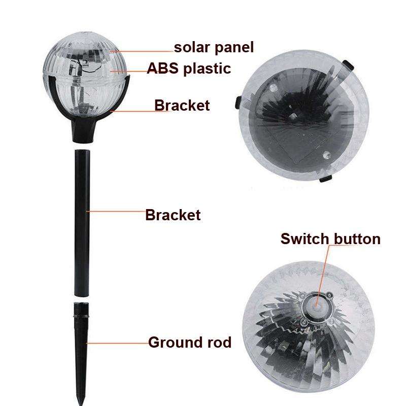 Solar Magic Ball Lawn Light LED Garden Light Colorful Light Control Light