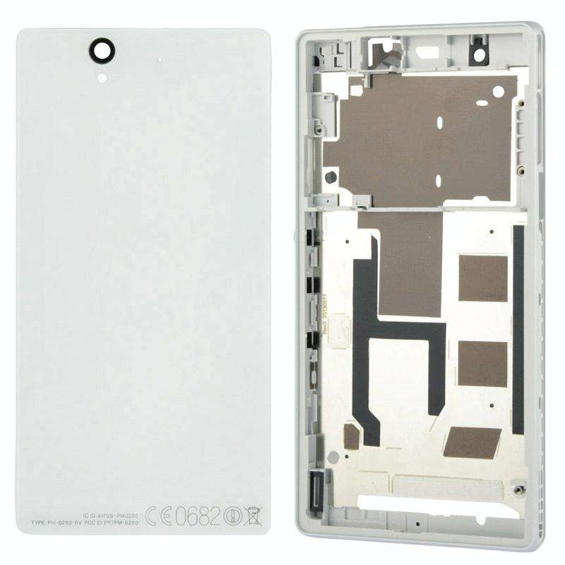 Middle Board + Battery Back Cover for Sony L36H(White)
