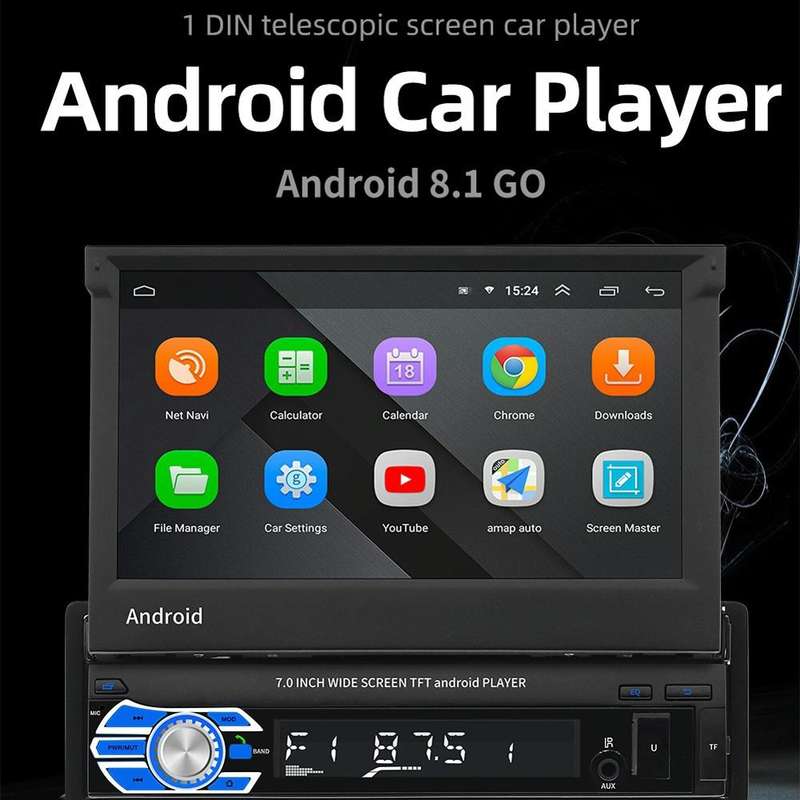 HD 7 inch Single Din Car Android Player GPS Navigation Bluetooth Touch Stereo Radio, Support Mirr...
