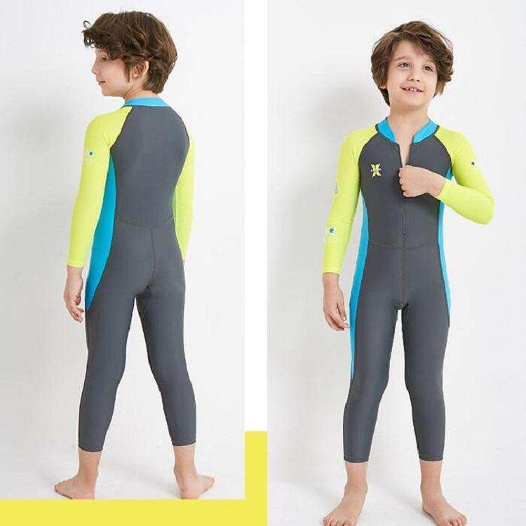 DIVE&SAIL Children Diving Suit Outdoor Long-sleeved One-piece Swimsuit Sunscreen Swimwear, Size: ...