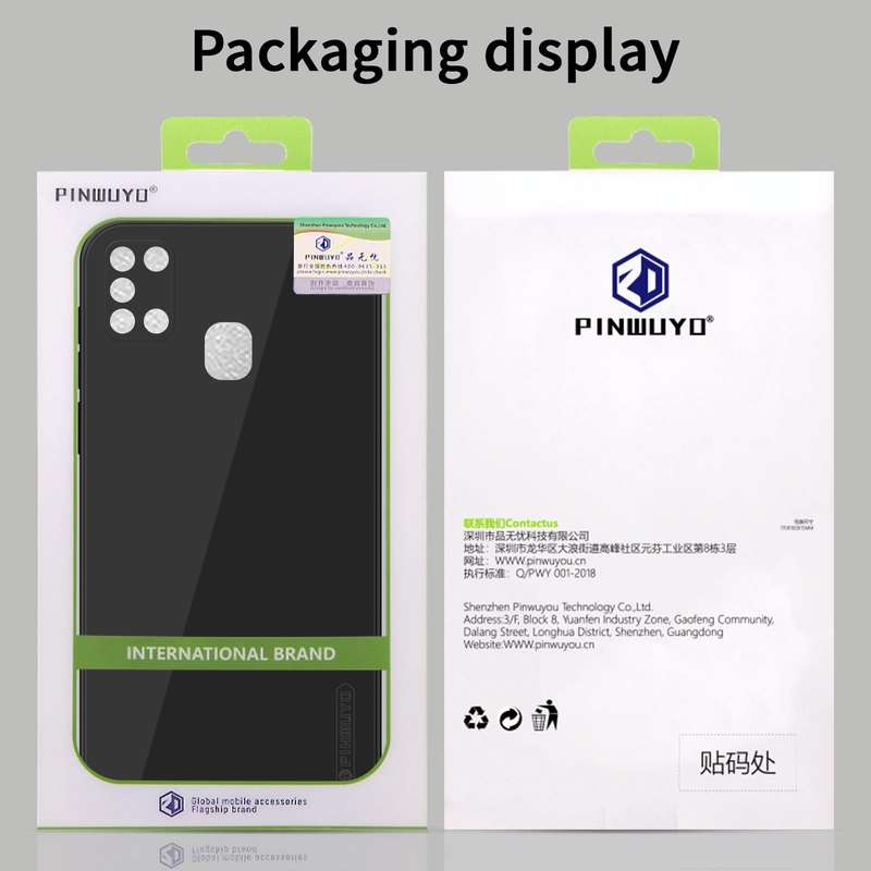 For Samsung Galaxy A31 PINWUYO Touching Series Liquid Silicone TPU Shockproof Case(Black)