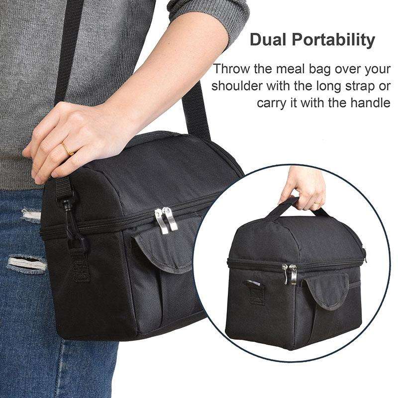 Lunch Bag Reusable Insulated Bag Multifunctional Waterproof Insulated Lunch Box(Blue)