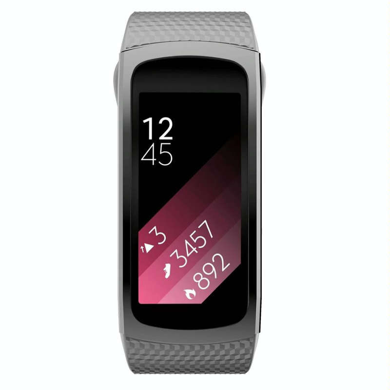 For Samsung Gear Fit2 Pro Silicone Watch Band, Size:S(Grey)