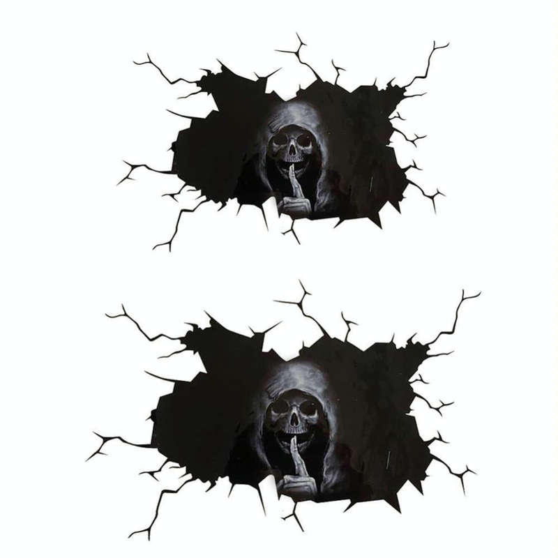 5PCS Halloween Horror Skull Car Window Sticker, Size:, Color: 30x20cm