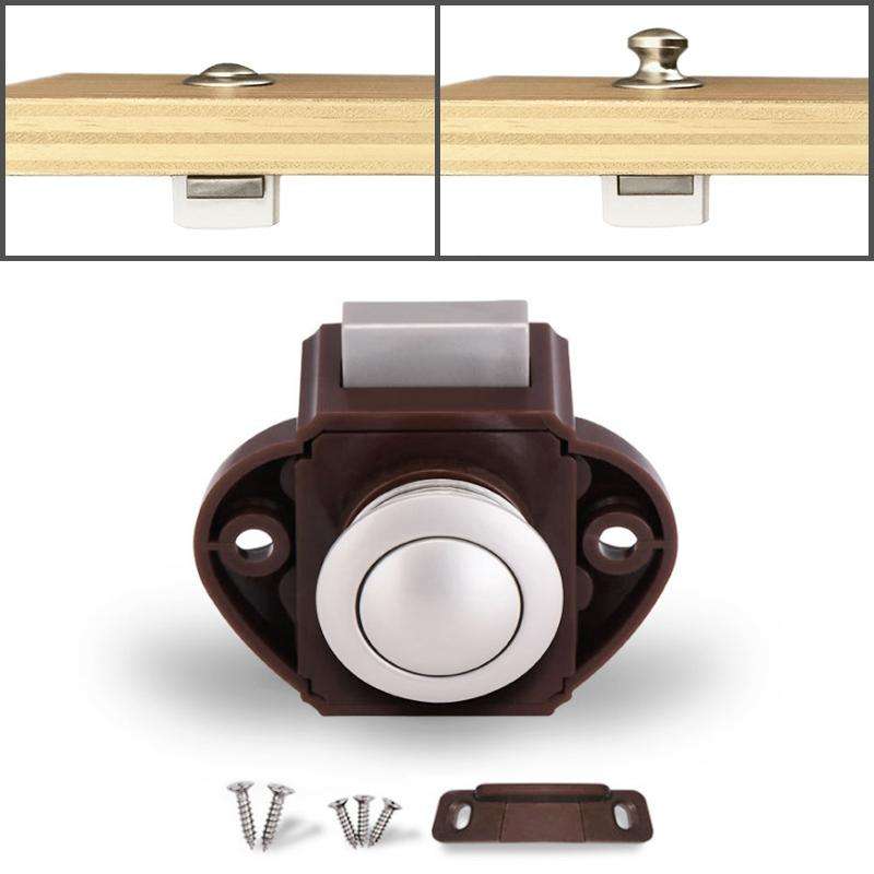 Press Type Drawer Cabinet Catch Latch Release Cupboard Door Stop Drawer Cabinet Locker for RV / Y...