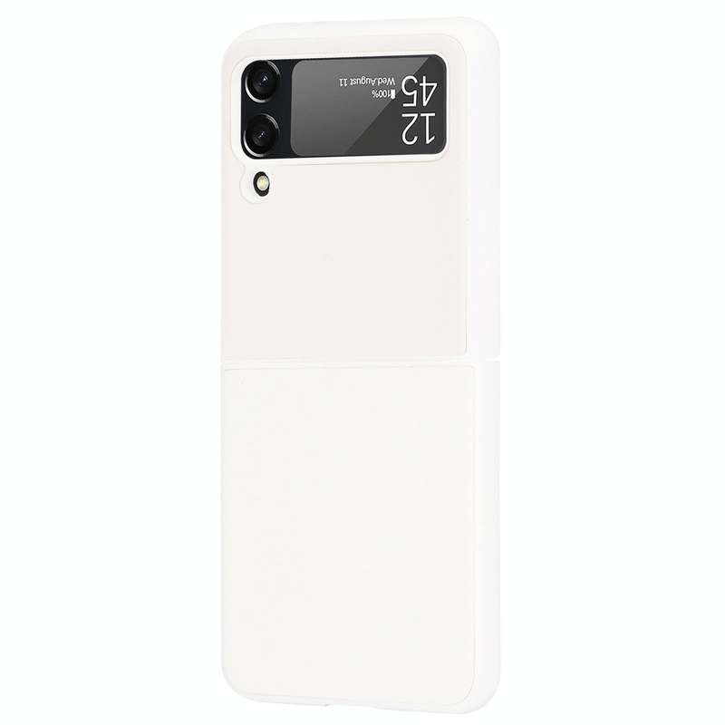For Samsung Galaxy Z Flip3 5G Plain Texture Phone Case(White)