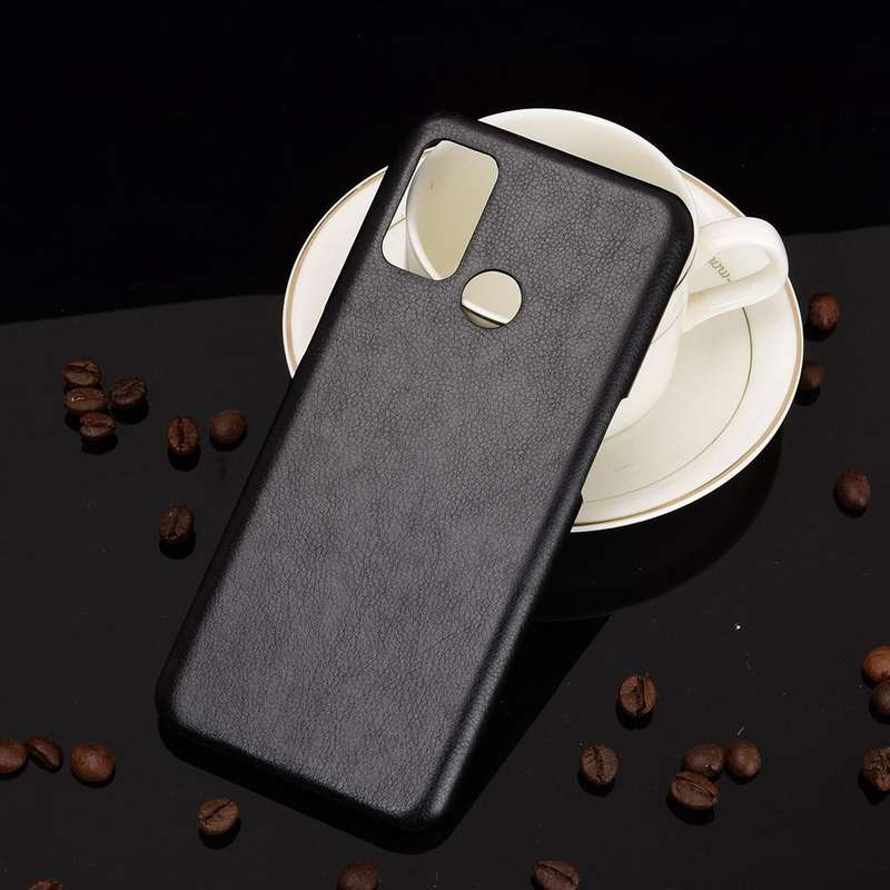 For OPPO A53 (2020) / A32 (2020) Shockproof Litchi Texture PC + PU Case(Black)