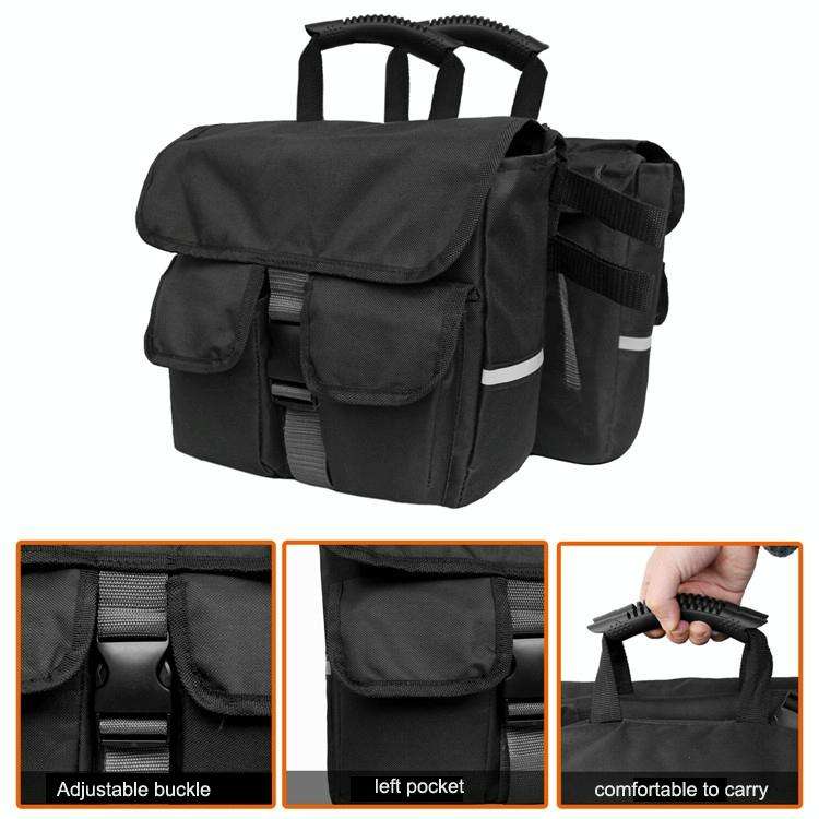 Outdoor Bicycle Motorcycle Mountain Bike Rear Pack Bag After Riding Shelf Bag(Black Edge)