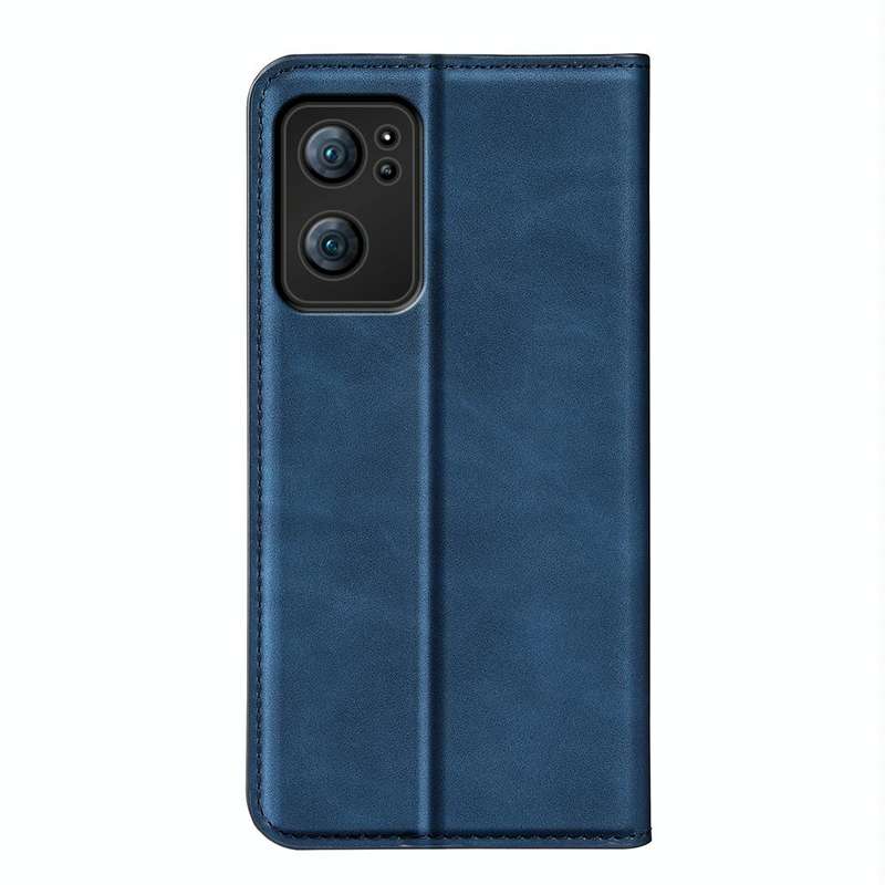 For OPPO Reno 7 5G Retro-skin Magnetic Suction Leather Phone Case(Dark Blue)