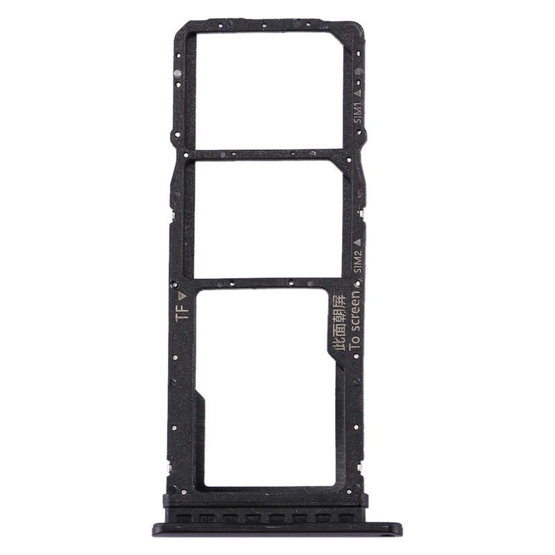 SIM Card Tray + SIM Card Tray + Micro SD Card Tray for Huawei P40 Lite E / Enjoy 10(Black)