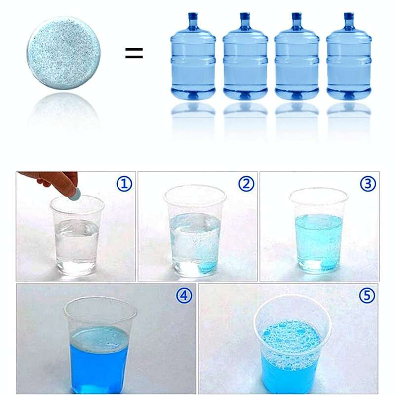 12 PCS Car Solid Wiper Fine Auto Window Cleaning Windshield Glass Cleaner Washer Tablets(1 PCS=4L...