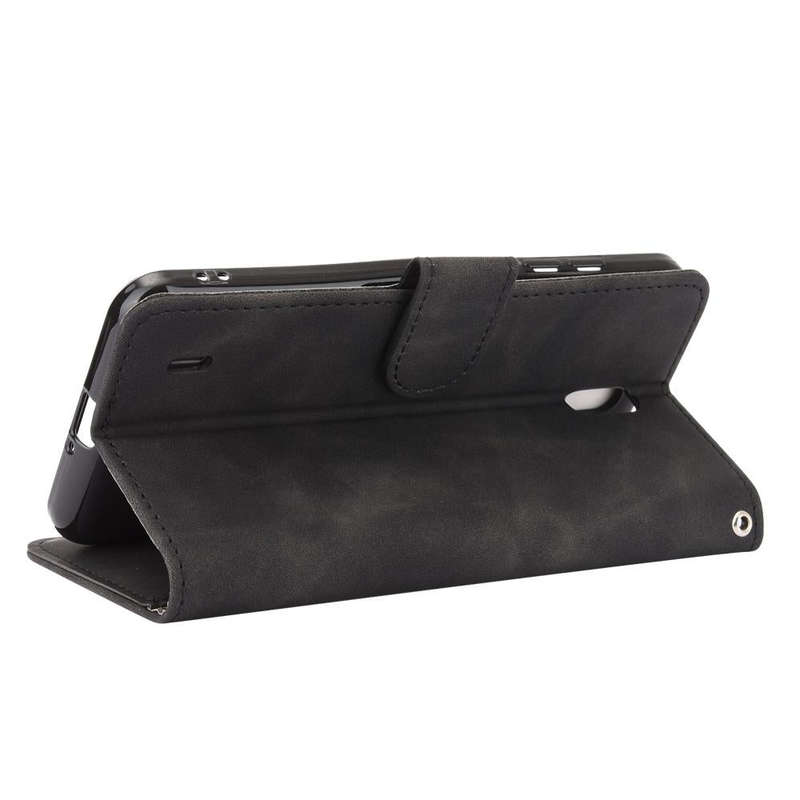For Nokia C2 Solid Color Skin Feel Magnetic Buckle Horizontal Flip Calf Texture PU Leather Case w...