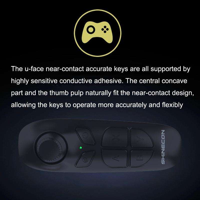 VR SHINECON SC-B03 VR Game Wireless Bluetooth Remote Control Handle Selfie Stick RC Video Playbac...