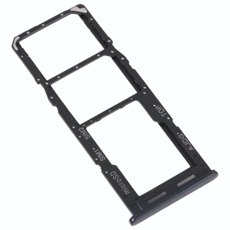 For Samsung Galaxy A04s SM-A047F Original SIM Card Tray + SIM Card Tray + Micro SD Card Tray (Black)