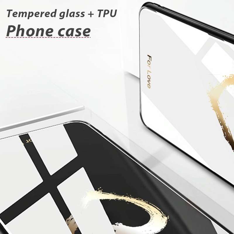 For Samsung Galaxy A53 Colorful Painted Glass Phone Case(Golden Love)