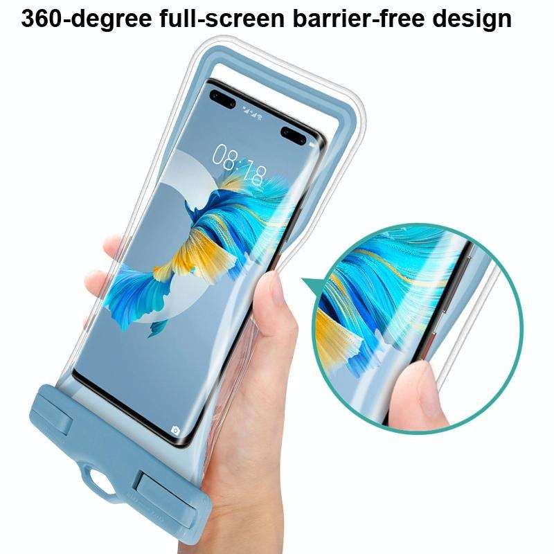Small Waist Floating Airbag Mobile Phone Waterproof Bag TPU Mobile Phone Waterproof Bag(Blue)