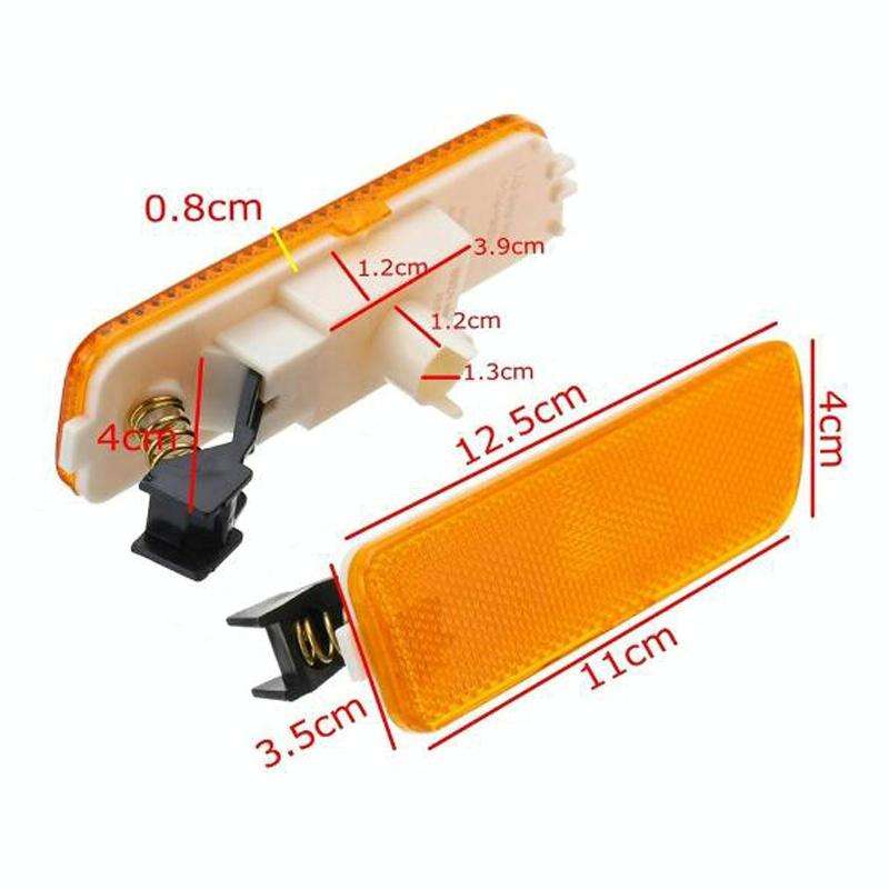 2 PCS Front Bumper Clearance Lights Housing without Bulb Replacement 1JM945071 / 1JM945072 for VW...