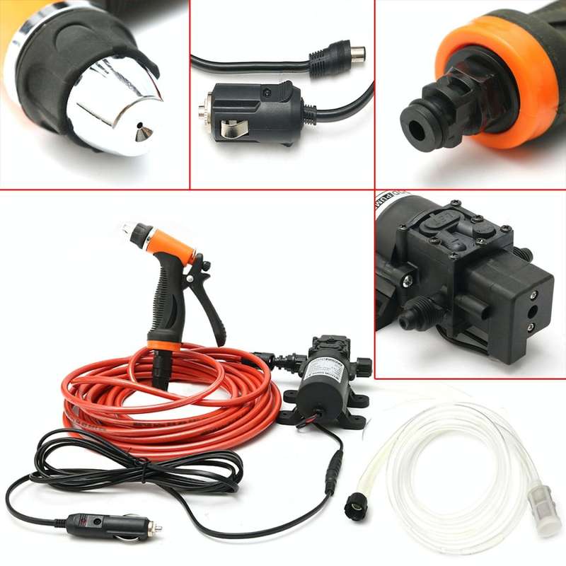 High Pressure 12V Portable 36W 73PSI Car Electric Washer Washing Machine Cigarette Lighter Water ...