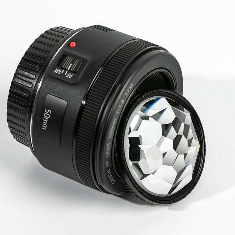 FF037 49mm+Phone Clip Mobile Phone Lens Photography Blur External Kaleidoscope Filter