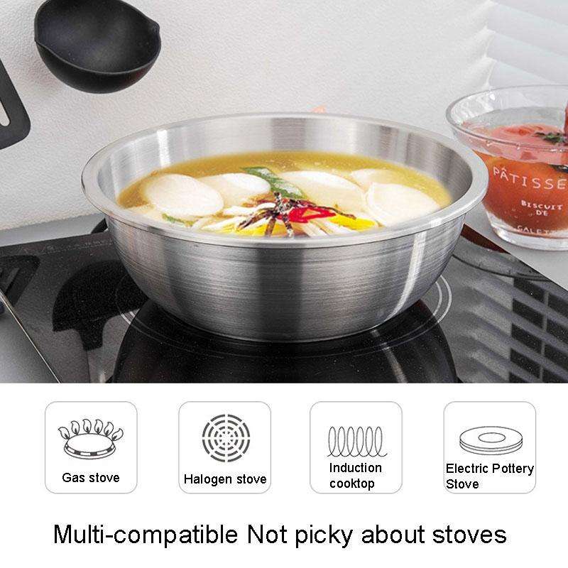 18cm 304 Stainless Steel Basin Home Multifunctional Soup Bow