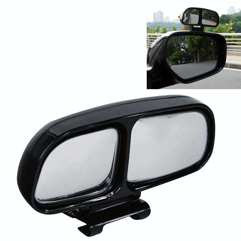 Right Side Rear View Blind Spot Mirror Universal adjustable Wide Angle Auxiliary Mirror(Black)