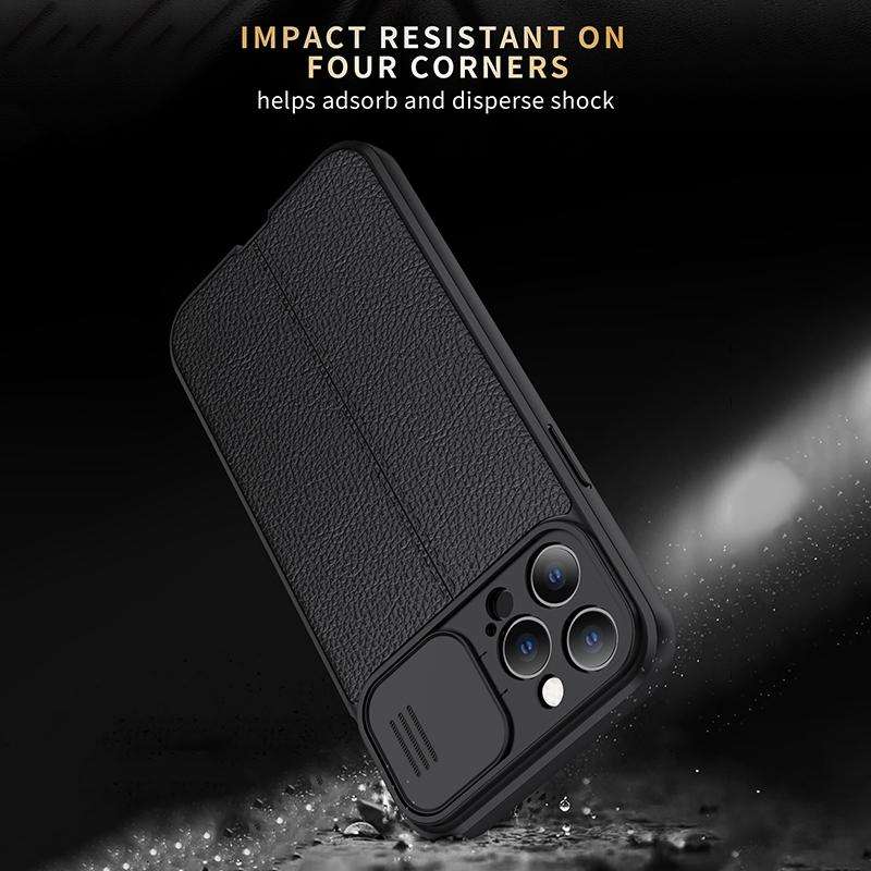 For Xiaomi Redmi Note 10 Pro 4G Litchi Texture Sliding Camshield TPU Protective Phone Case(Black)