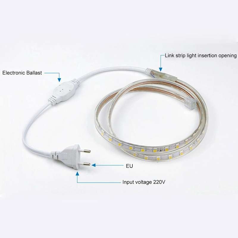 Casing Waterproof LED Light Strip, Length: 2m, Waterproof IP65 SMD 5730 LED Light with Power Plug...