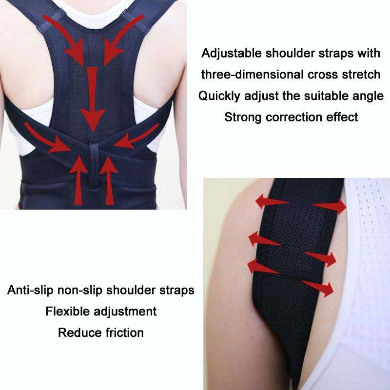 Breathable Anti-hunchback Posture Correction Belt, Specification: L(Black)