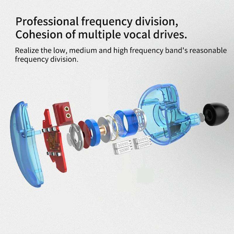 KZ ZS10 Ten Unit Circle Iron In-ear Mega Bass HiFi Earphone with Microphone (Red)