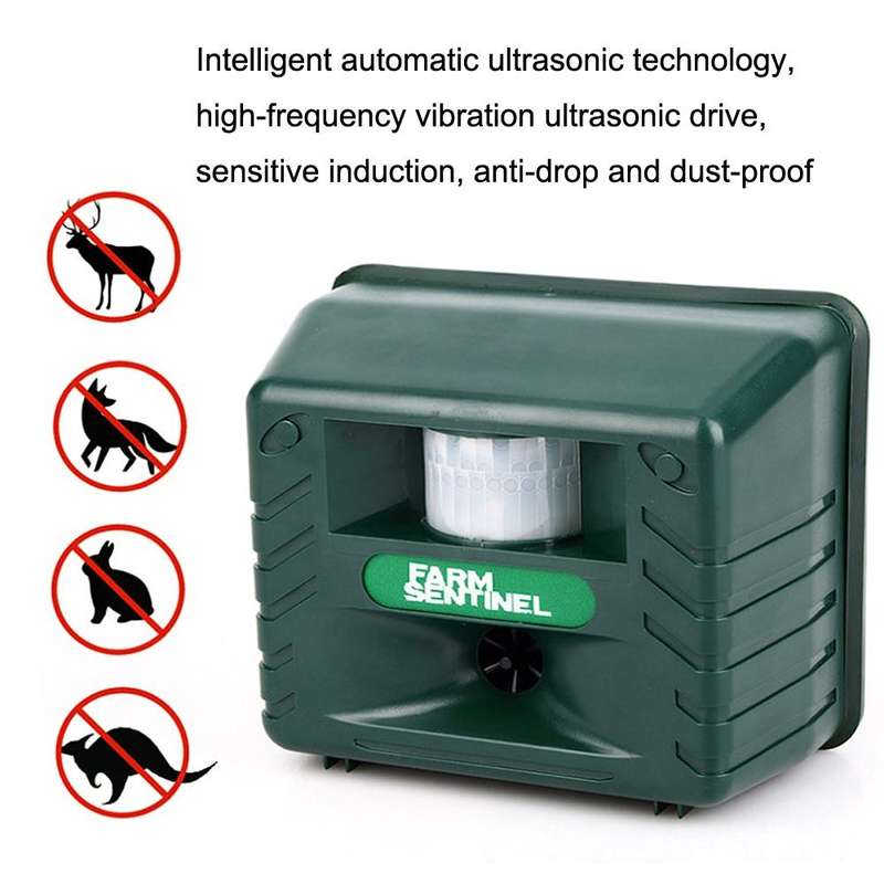 SK131 Garden Outdoor Ultrasonic Rat Repeller Snake Repelle Farm Animal Driving Device(UK Plug)