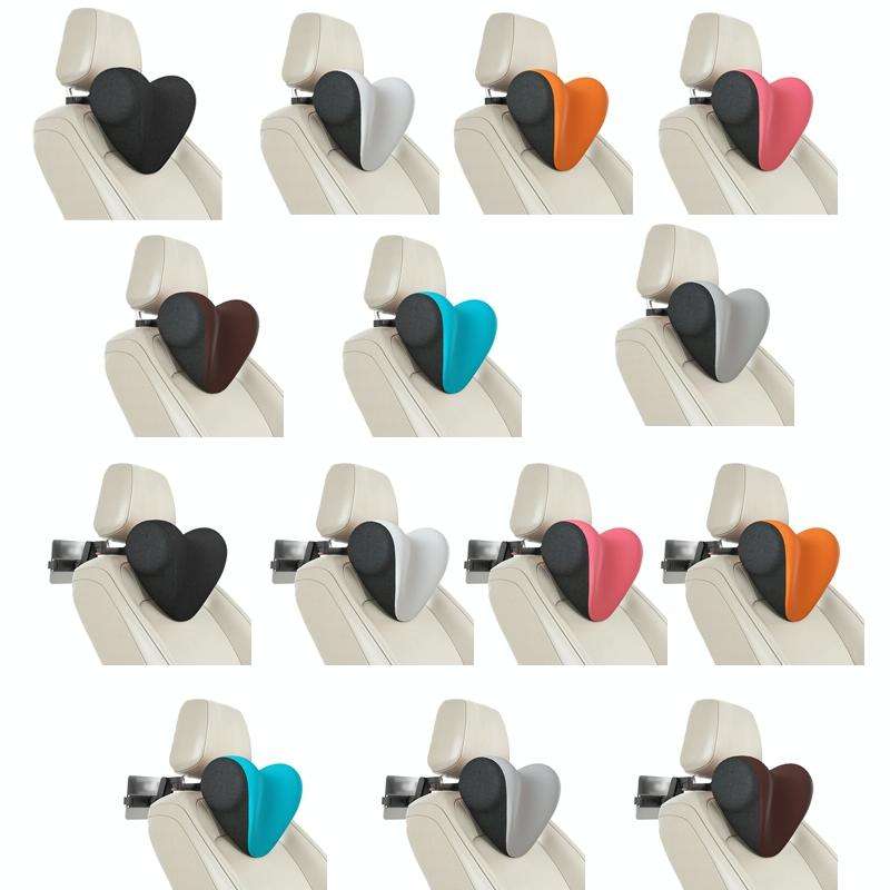 A09 Car Seat Headrest Memory Foam Comfortable Neck Pillow, Style: With Stand (Black)