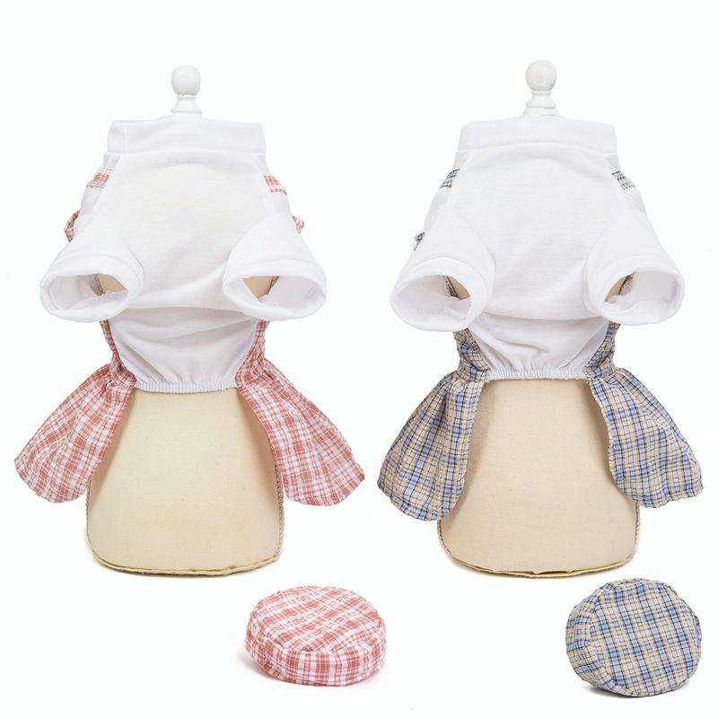 Pet Clothes Dog Dress Summer Thin Uniform Skirt, Size: M(Pink)