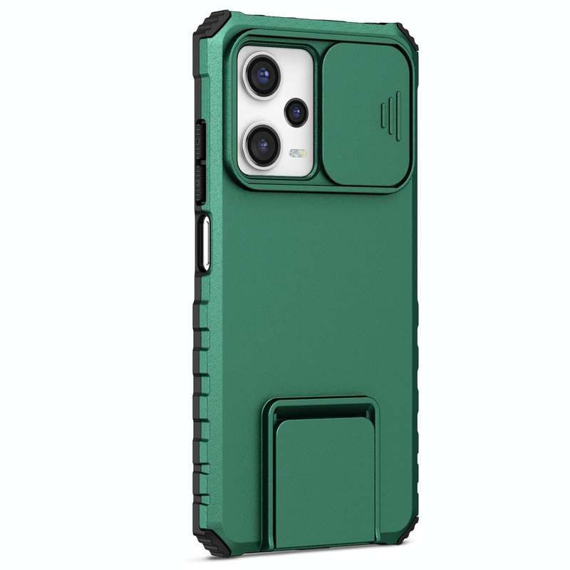 For Xiaomi Redmi Note 12 Pro 5G / Poco X5 Pro Stereoscopic Holder Sliding Camshield Phone Case(Gr...